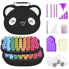Jewelry Bead Rhinestones Storage Case 120-Bla...