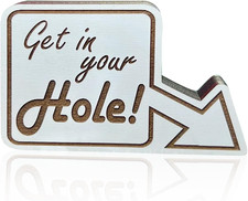 8 Ball Pocket Marker - Right Here, Funny Wooden Pool Table Decoration Sign Golf