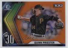 2022 Bowman Chrome Scouts Top 100 Orange Refractor /25 Quinn Priester kq9