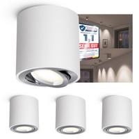 4X Cori Aufputzspot Led GU10 Dimmbar Neutralweiß Schwenkbar Deckenlampe Leuchte