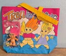 Rare Vintage Fantasy Trolls Novelty Collectible "Trollin' Along" Tote Bag  DOLL