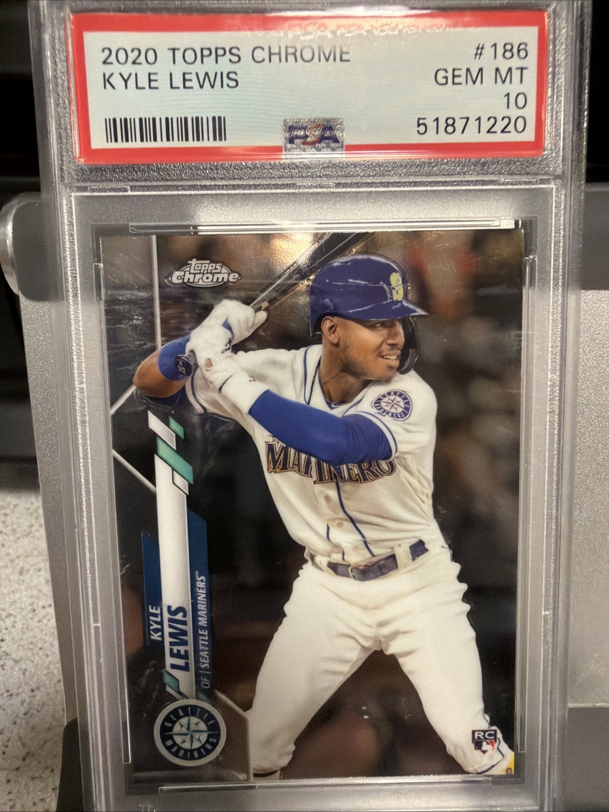 2020 Topps Chrome - Kyle Lewis #186 White Jersey (RC)