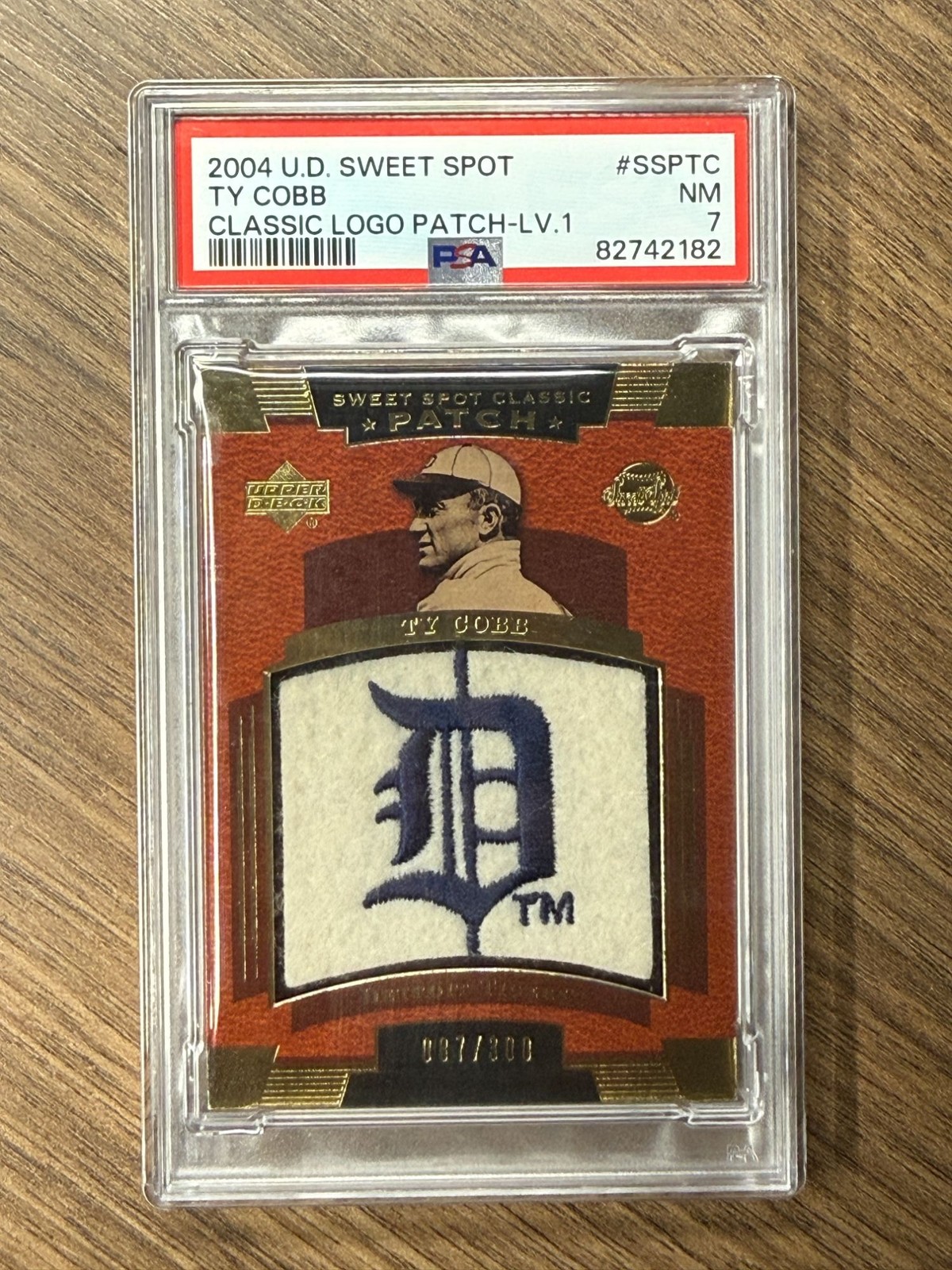 2004 U.D. #SSPTC Ty Cobb Tigers Sweet Spot /300 - PSA 7