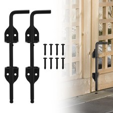 12" Heavy Duty Cane Bolt for Gate Drop Rod Design with Solid Steel-2 Pack