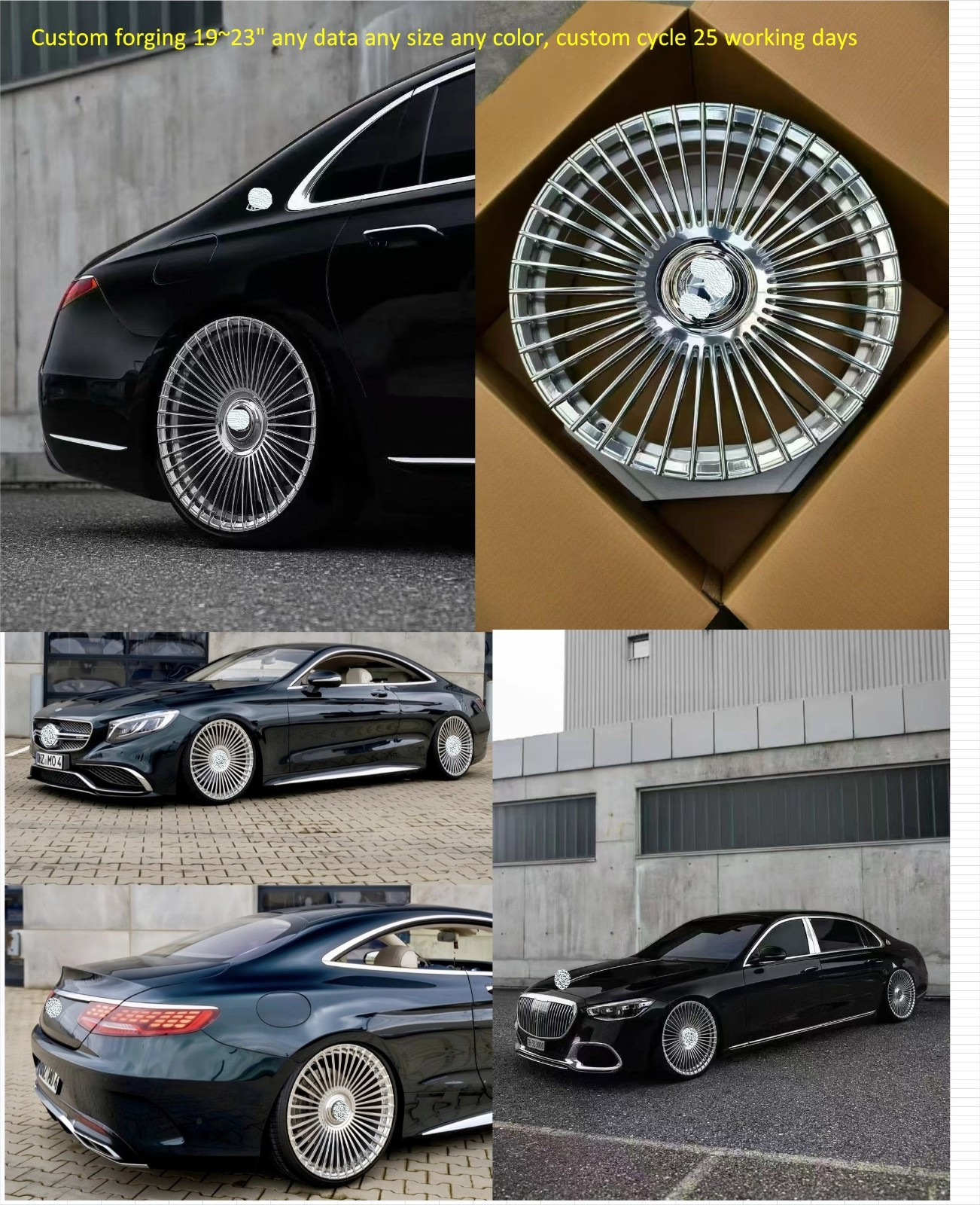 Fwk Customs 4x Custom Forged rim for MAYBACH s320 450 480 560 580 500 650 Floating ...