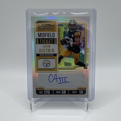 Panini Contenders Calvin Austin III Steelers Midfield Ticket Auto /50