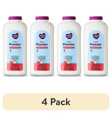 (4 Pack) Baby Powder with Pure Cornstarch, 15 Oz