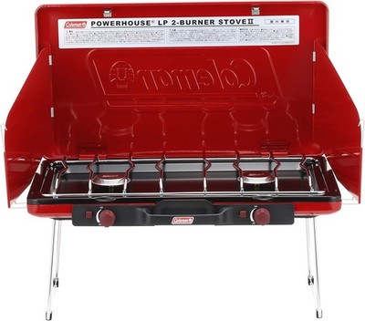 Coleman POWERHOUSE LP 2-BURNER STOVEⅡ Coleman Powerhouse LP Two Burner Stove II with Carry Handle