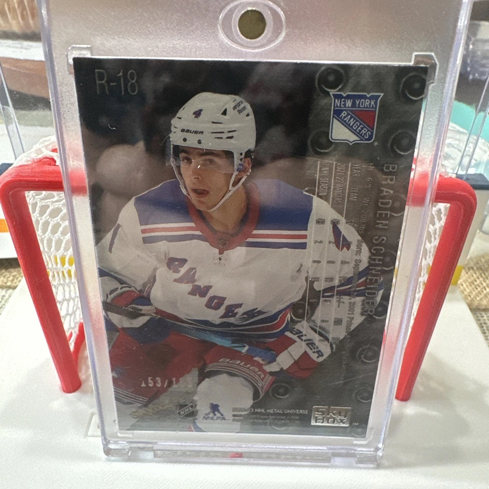 2022-23 Braden Schneider Metal Universe Precious Metal Gems PMG Purple /199 - Image 3 of 3