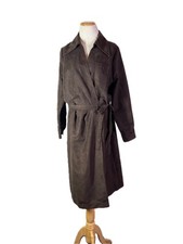 Banana Republic Factory Size 16 Faux Vegan Suede Wrap Dress Costa Coffee Brown