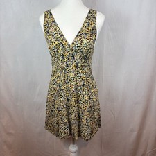 Motel Women's Sleeveless Sunflower 90s inspired mini dress size small sleeveless