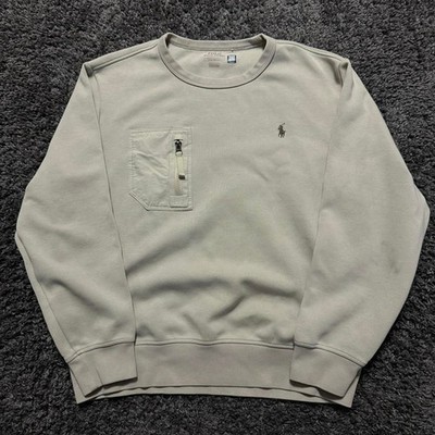 Polo Ralph Lauren Men's Size Large Double Knit Pocket Crewneck Sweatshirt