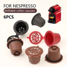 Reusable Coffee Capsules Refillable Pods Set for Original Line with Spoon Brush