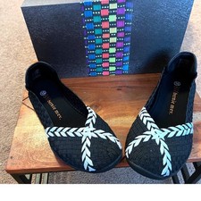 Bernie Mev Black Braided Catwalk Memory Foam Flats Women's Size 37 EU/US 6