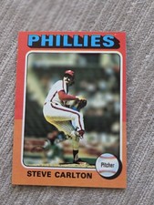 1975 Topps Baseball Card Steve Carlton Philadelphia Phillies #185 EX-MT