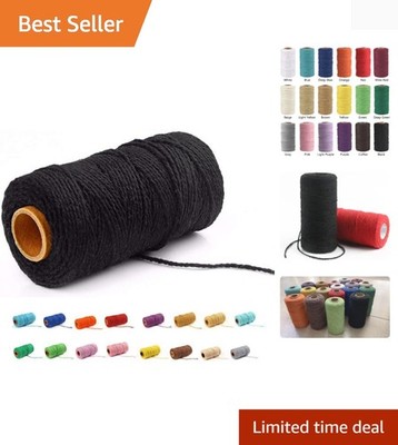 109 Yards/1.5mm/35 Colors Optional Macrame Cord Craft Macramé Cotton Baker Tw...