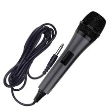 Karaoke USA M187 Professional Dynamic Microphone Corded ,Black