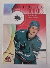 Macklin Celebrini 2024-25 Upper Deck SP Game Used Red Parallel - Sharks RC