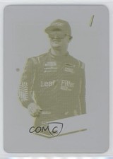 2024 Panini Donruss NASCAR Printing Plate Yellow 1/1 Justin Haley #38 0l8y