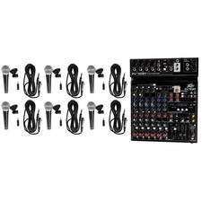 Peavey PV 10 BT 10 Channel Compact Mixing Mixer Console with Bluetooth +6 Samson