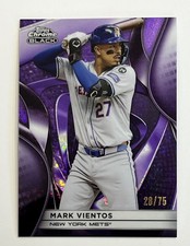 2025 Topps Chrome Black, Mark Vientos, Purple Mini Diamond Refractor, /75, #101