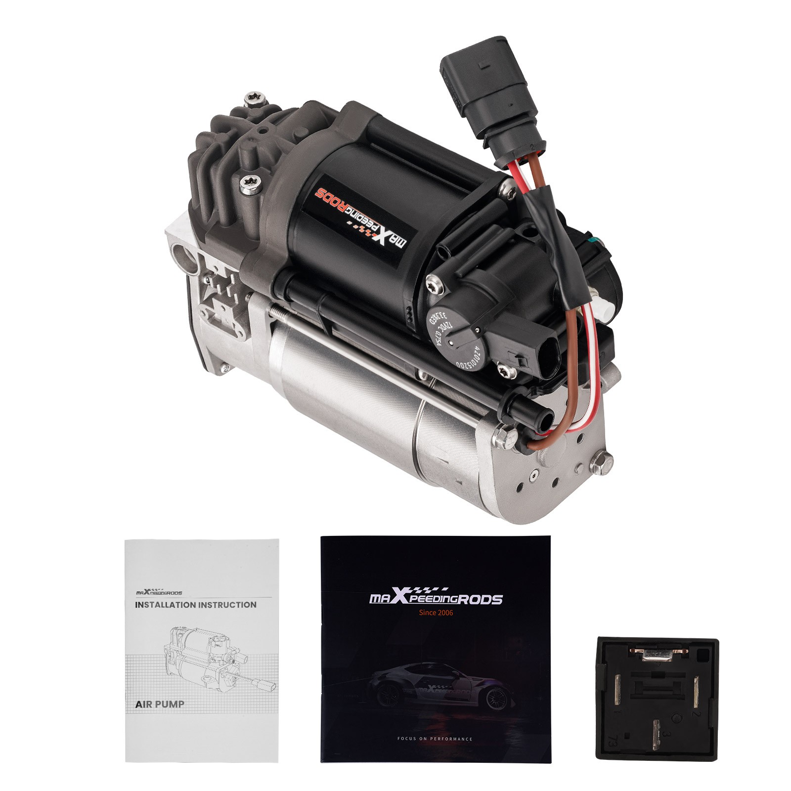 Compresseur suspension pneumatique anti-panne avec relais électrique pour Audi 4H