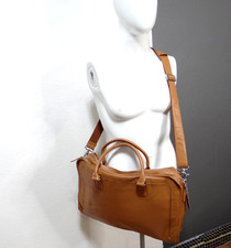 BAIGIO Borsa Messenger in Pelle Marrone Tracolla Business Viaggio Grande