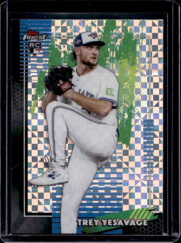 2026 Topps Finest Trey Yesavage RC X-Fractor Rookie #96 Blue Jays