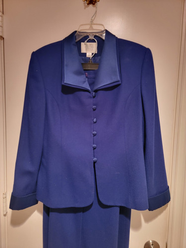Valerie Stevens Evening Petites Royal Blue 2 Piece Size 14P - Picture 2 of 12