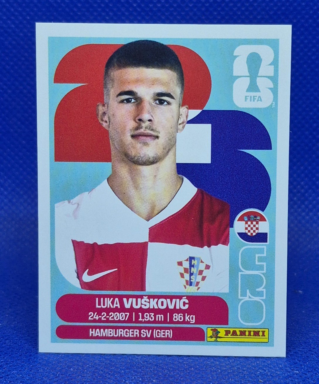 2026 Panini FIFA World Cup Sticker Luka Vuskovic #CRO 6 - Croatia