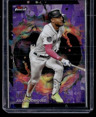 JULIO RODRÍGUEZ 2024 TOPPS FINEST RARE PURPLE 048/125 SEATTLE MARINERS #245
