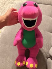 Vintage 1992 Playskool TALKING BARNEY 18" Plush Dinosaur Lyons Group Hasbro Toy