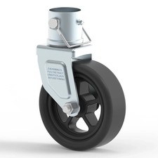 1500Lbs 6" Trailer Jack Swivel Caster Replacement with Upgraded Spoked Wheel and