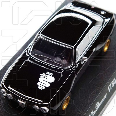 Alfa Romeo 1750 GT Am 1970 Minicar Collection 4 KYOSHO 1:64 Black + Biscione NIB