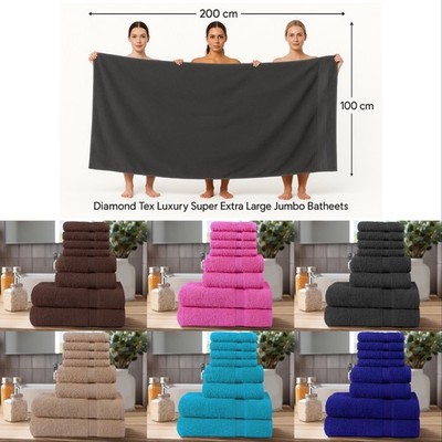 100 % Ägyptische Baumwolle 600GSM Luxus Badetücher Weiches Gesicht Hand & Jumbo Badetuch