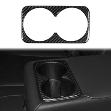 Rear Water Cup Holder Cover For Nissan Rogue X-Trail 2021-2025 Real Carbon Fiber