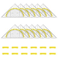 Geometrie Dreieck Set 12 StüCk Transparent Geodreieck 14Cm Mit Abnehmbarem