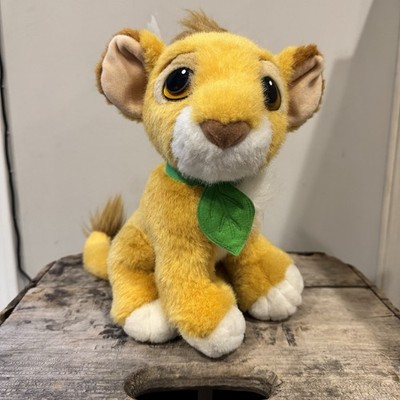 Vintage 1993 Mattel Disney The Lion King Simba Plush 9  w/ Leaf Collar PA-60