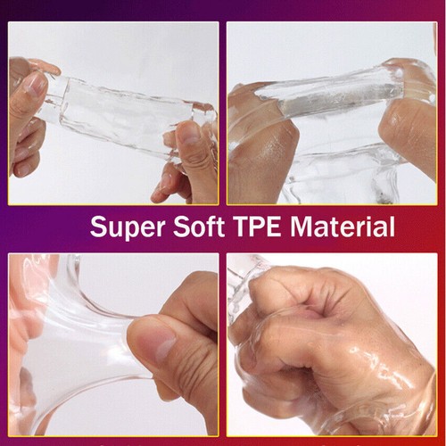 Bigger-Male Penis Extender Enlarge Enhancer Extension Sheath Sleeve Girth Condom - Picture 11 of 33