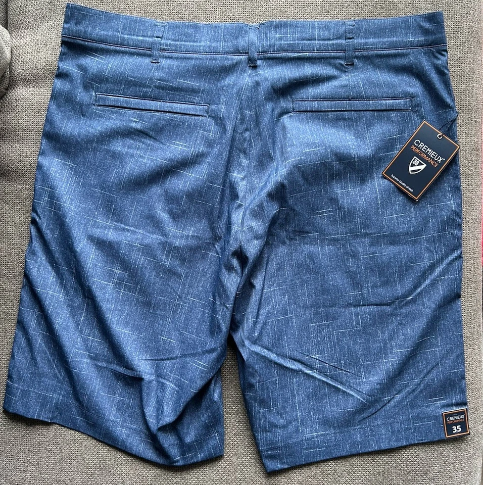 Daniel Cremieux Soho Performance Tech Men's 35 Waist Blue Shorts Athleisure 9” Foto 2 de 2