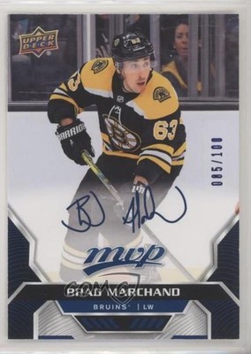 2020 MVP High Series Puzzle Back Blue Script Achievements /100 Brad Marchand 2d8