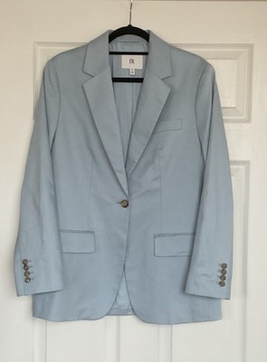 Banana Republic Blue Seaglass Lyocell Jacket Blazer relaxed fit Size 4
