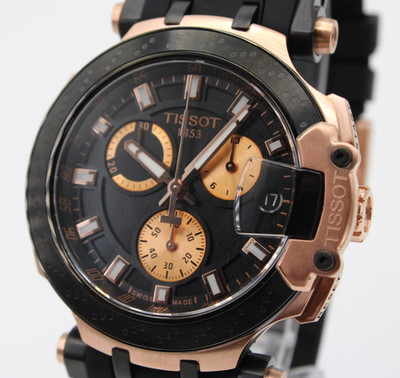 TISSOT T-Race T115.417.37.051.00 Black Dial Rubber Strap Men's Watch 43mm