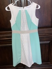 Studio One New York  Mint Green Lace Trim Dress Size 4