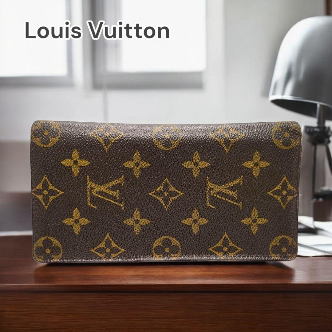 Louis Vuitton Long Wallet Monogram Leather Women's From Japan