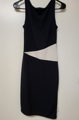 #ad Express Women#x27;s Black amp; White Sheath Dress $16.00