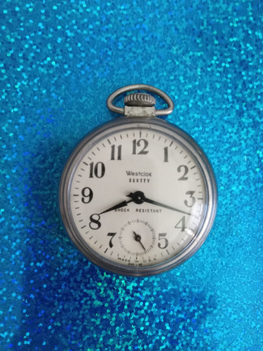 VINTAGE WESTCLOX SCOTTY POCKET WATCH.... Working
