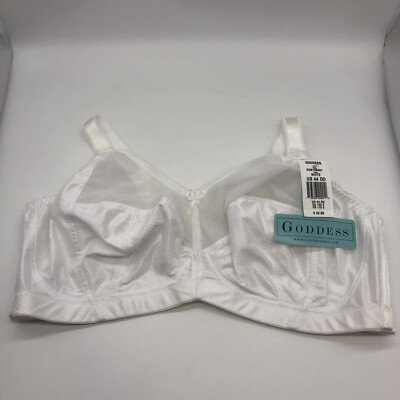 Goddess Bra Size 44DD Wire Free Wireless No Wire NWT Light White GD9150WH