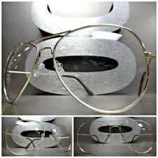 Men or Women CLASSIC VINTAGE RETRO Style Clear Lens EYE GLASSES Gold Metal Frame