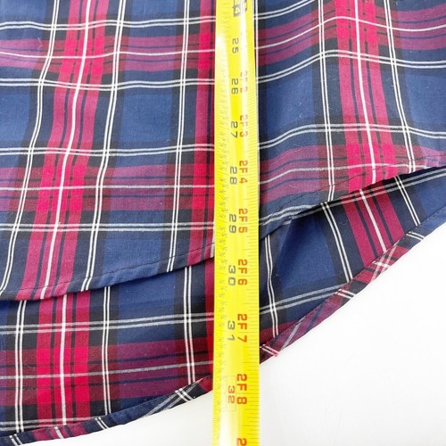 Izod Mens Plaid Button-Down Long Sleeve Shirt L/G Red Navy Cotton Blend Western - Picture 5 of 12